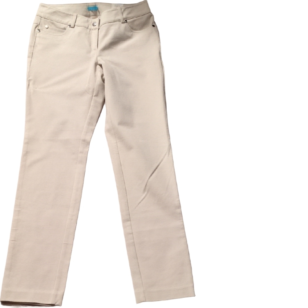 J. Mclaughlin Stone Felicity Slim Fit Front Fly Pants Size 2
